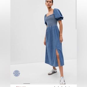 NWT Puff Sleeve Denim Dress